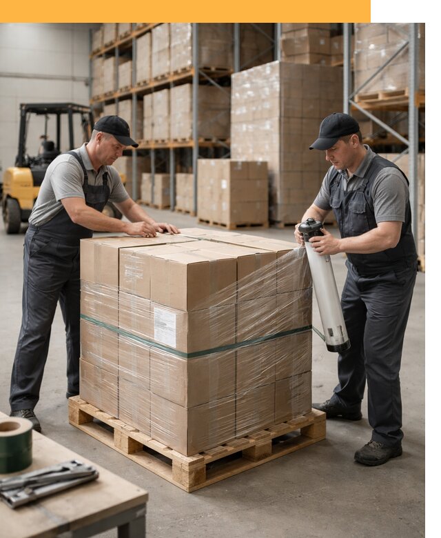 Упаковка и паллетирование грузов от 3548 руб: защита и крепление